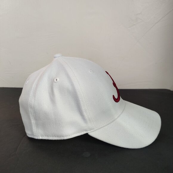 Alabama Crimson Tide BAMA Hat Cap One Fit Flex White Maroon Embroidered Logo - Picture 4 of 12